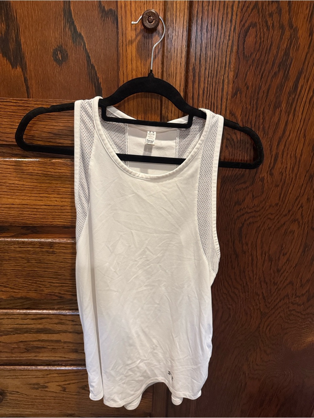 Nike White Mesh-Trim Racerback Tank Top